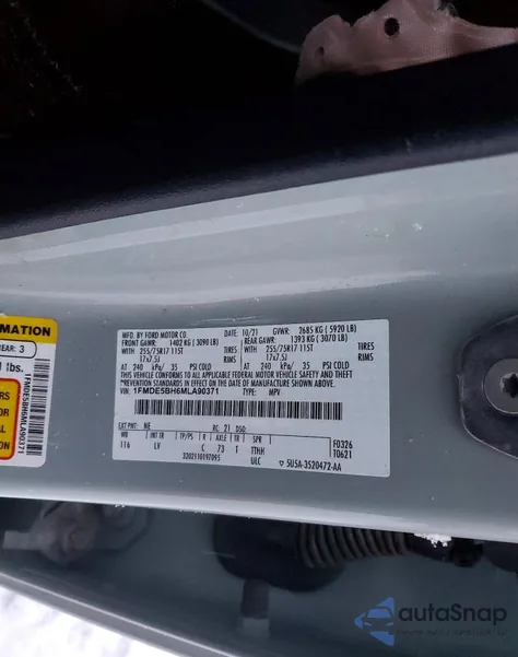 2021 Ford Bronco Base from USA, damaged, VIN 1FMDE5BH6MLA90371